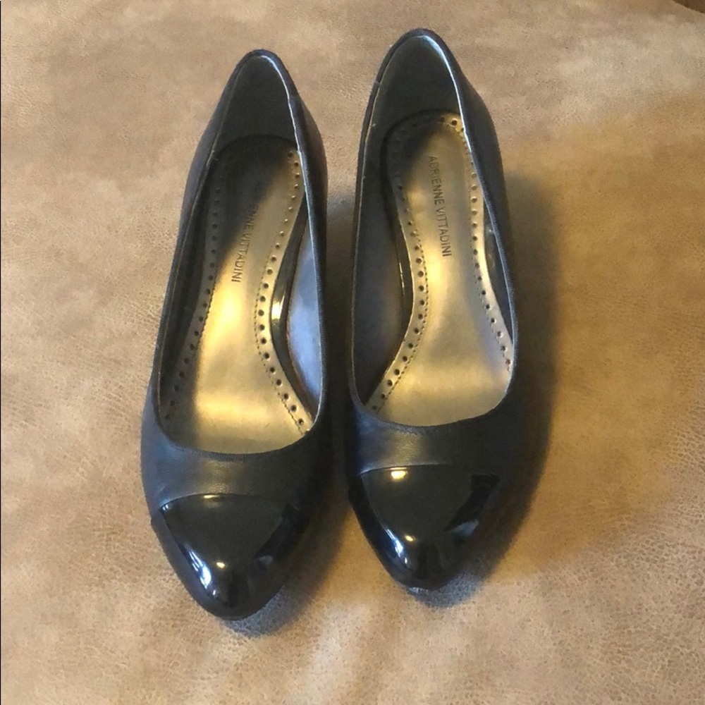 Patent leather wedges